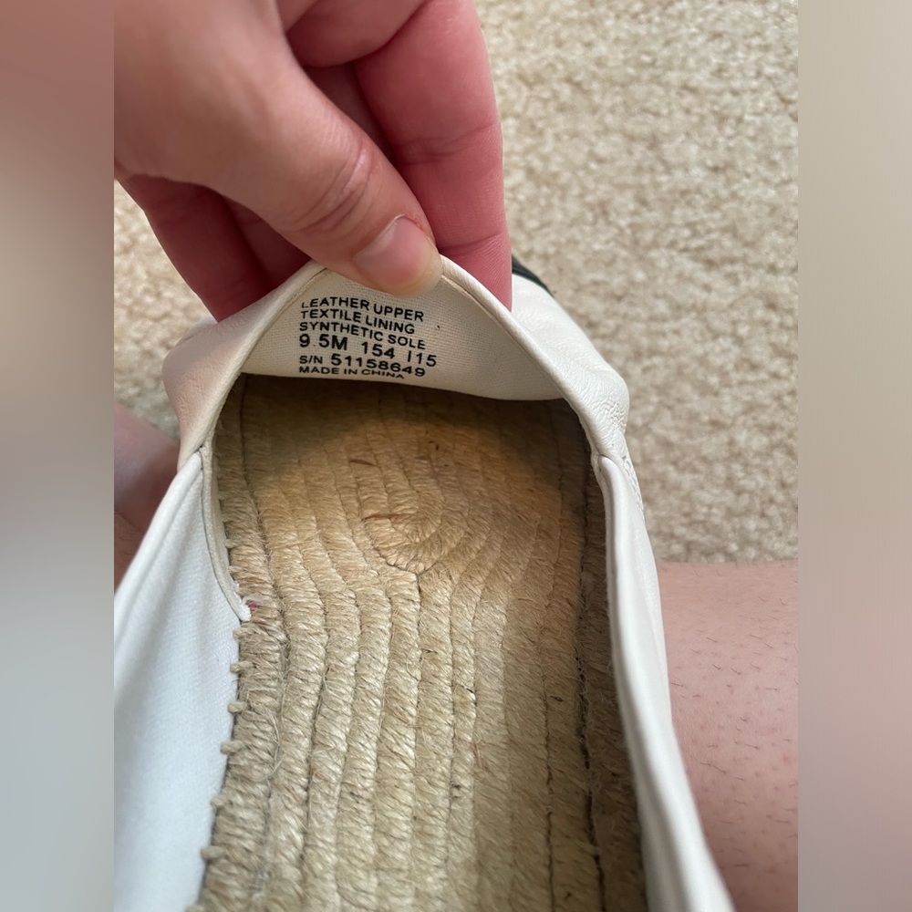 Tory Burch Colorblock Black and White Leather Espadrilles - Picture 8 of 9
